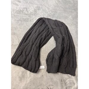Old Navy Black Cable Knit Scarf One Size Winter Warmth Cozy Accessory